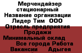 Мерчендайзер стационарный › Название организации ­ Лидер Тим, ООО › Отрасль предприятия ­ Продажи › Минимальный оклад ­ 23 000 - Все города Работа » Вакансии   . Адыгея респ.,Адыгейск г.